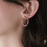 ciite' シーテ ピアス（両耳用） 【 金属アレルギー対応 】 ニュアンスサークルピアス サージカルステンレス (両耳用) ピンクゴールド FREE