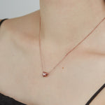 ciite' シーテ ネックレス 【 金属アレルギー対応 】 ミニハートネックレス サージカルステンレス ピンクゴールド FREE