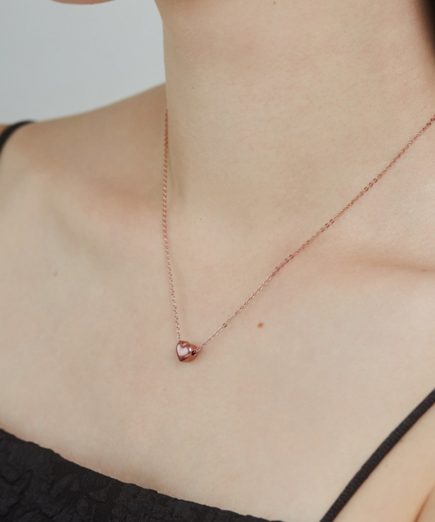 ciite' シーテ ネックレス 【 金属アレルギー対応 】 ミニハートネックレス サージカルステンレス ピンクゴールド FREE