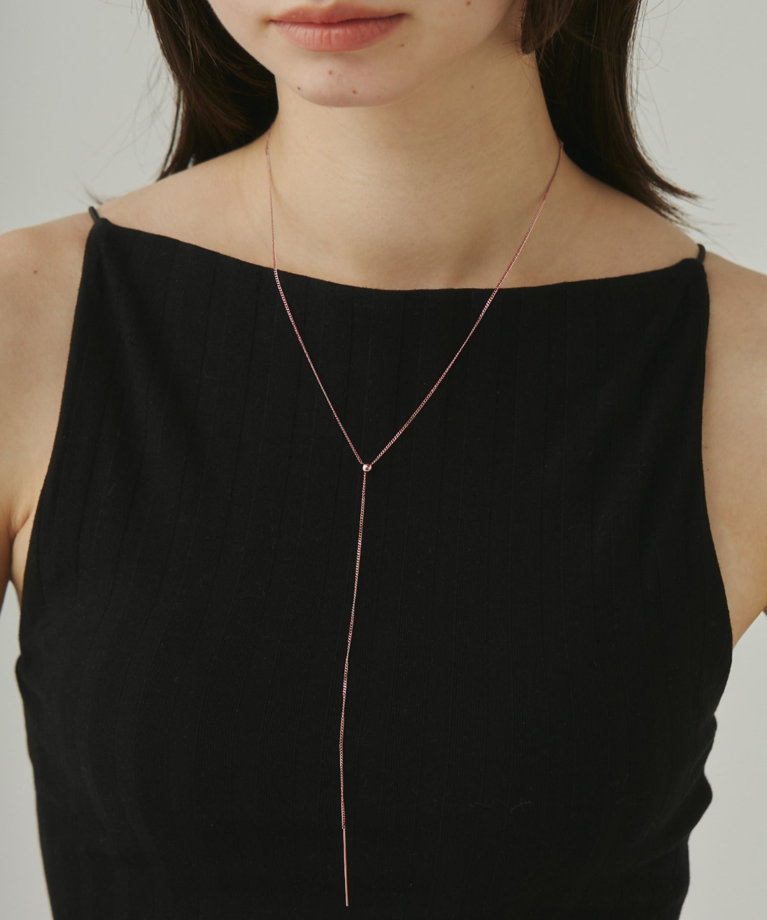 ciite' シーテ ネックレス 【 金属アレルギー対応 】 ロングチェーンネックレス サージカルステンレス ピンクゴールド FREE