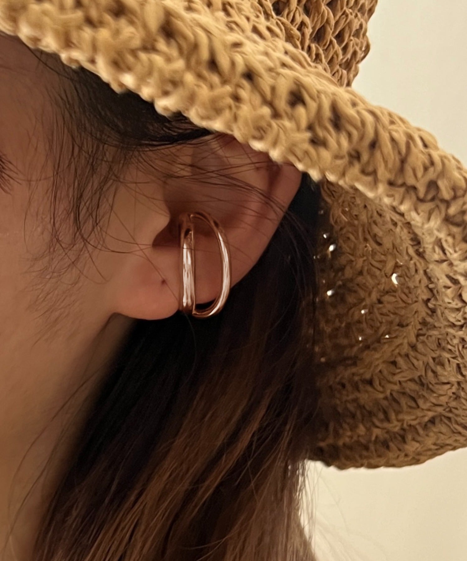 ciite' シーテ イヤーカフ ダブルラインアーチ イヤーカフ / イヤリング （片耳用） ピンクゴールド FREE