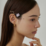 ciite' シーテ ヘアアクセサリー ワンポイントストーンヘアピン パープル FREE