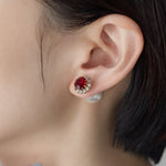 ciite' シーテ ピアス（両耳用） ビジューパールピアス レッド FREE