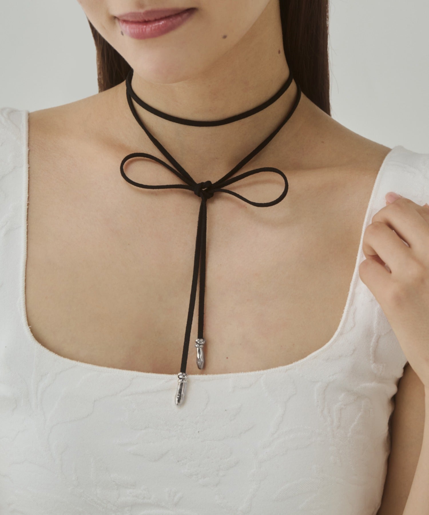 ciite' シーテ チョーカー シンプルコードチョーカー シルバー系その他 FREE