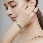 ciite' シーテ ブレスレット 【 金属アレルギー対応 】 ハートビジュー シンプルブレスレット / バングル サージカルステンレス シルバー FREE