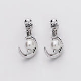 ムーンパールイヤリング (両耳用)