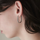 ciite' シーテ ピアス（両耳用） 【 金属アレルギー対応 】 オーバルフープピアス サージカルステンレス (両耳用) シルバー FREE