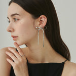 ciite' シーテ ピアス（両耳用） 【 金属アレルギー対応 】リボンピアス サージカルステンレス (両耳用) シルバー FREE