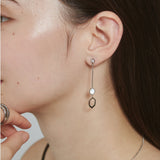 ciite' シーテ ピアス（両耳用） 【 金属アレルギー対応 】 モチーフロングピアス サージカルステンレス (両耳用) シルバー FREE