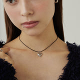 ciite' シーテ ネックレス メタルハートトップ コードチョーカー / ネックレス シルバー FREE