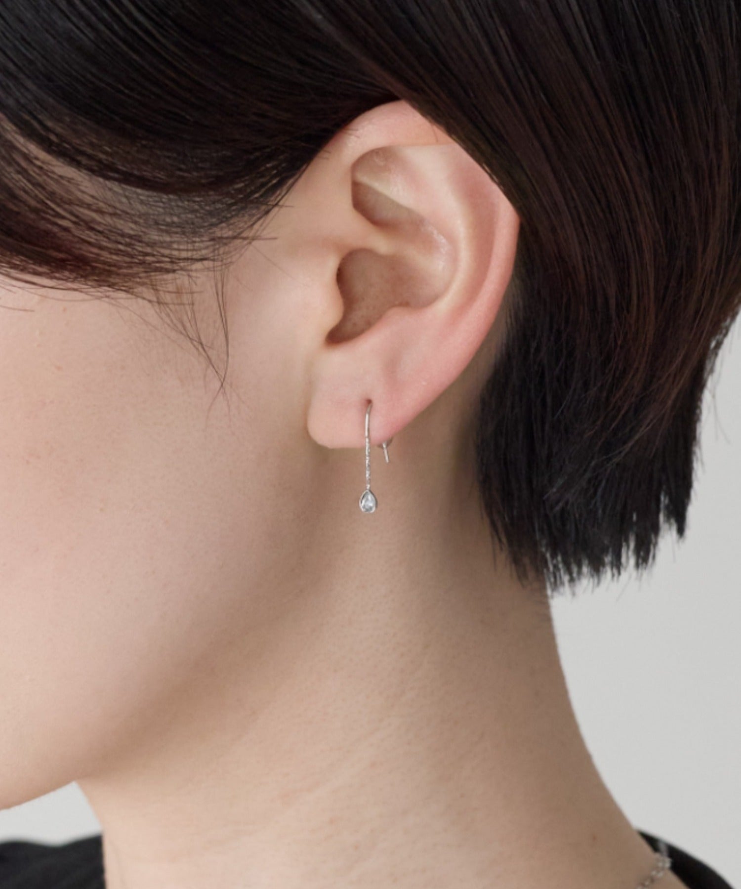 ciite' シーテ ピアス（両耳用） 【金属アレルギー対応】シズクデザインピアス（両耳用） サージカルステンレス シルバー FREE