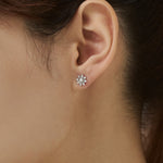 ciite' シーテ ピアス（両耳用） 【 金属アレルギー対応 】 ミニフラワー パールピアス サージカルステンレス（両耳用） シルバー FREE