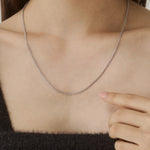 ciite' シーテ ネックレス 【 金属アレルギー対応 】グリッターチェーンネックレス サージカルステンレス シルバー FREE