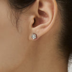 ciite' シーテ ピアス（両耳用） 【 金属アレルギー対応 】フラワービジュー ミニピアス サージカルステンレス（両耳用） シルバー FREE