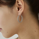 ciite' シーテ ピアス（両耳用） 【 金属アレルギー対応 】デザインフープピアス サージカルステンレス（両耳用） シルバー FREE
