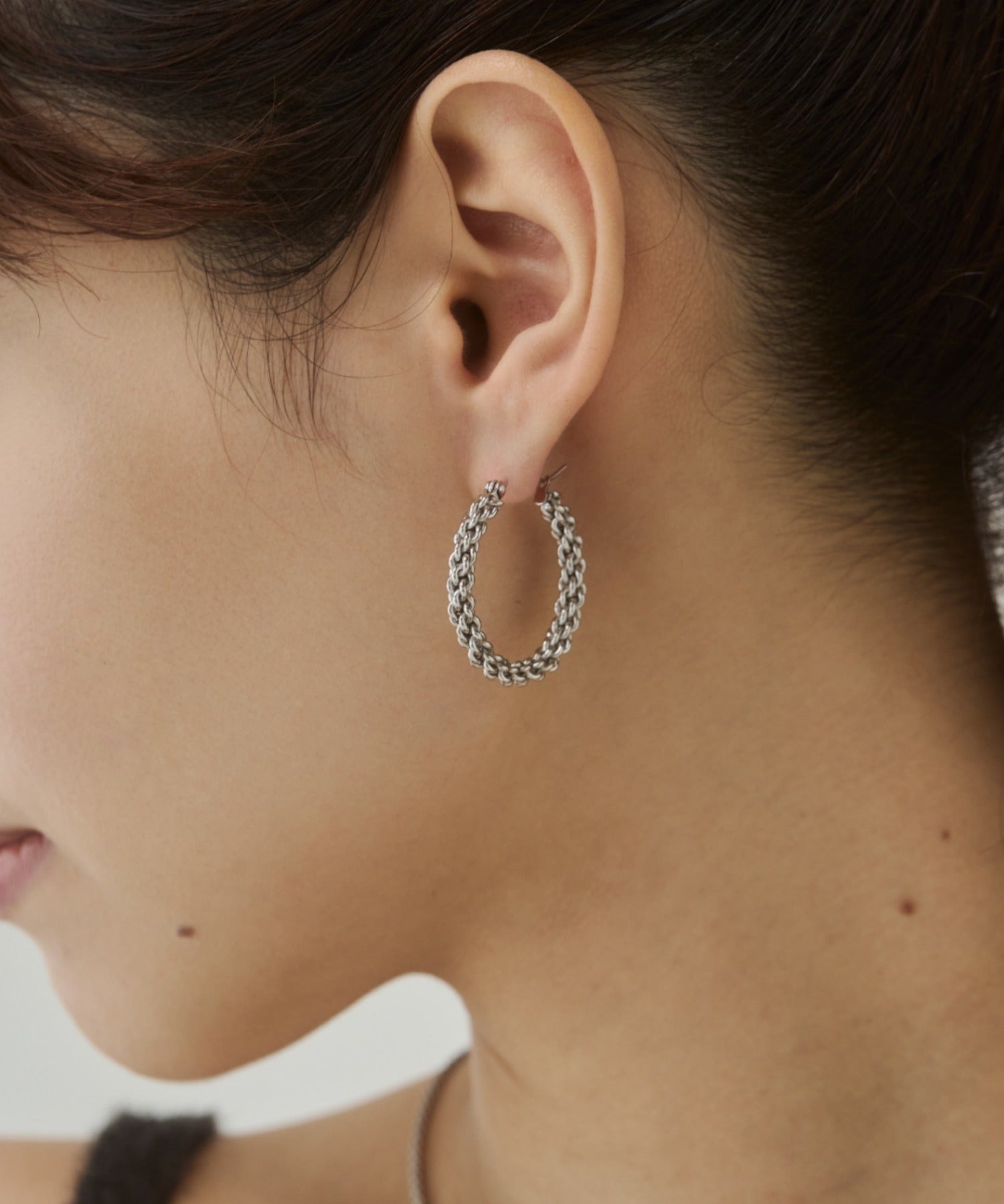 ciite' シーテ ピアス（両耳用） 【 金属アレルギー対応 】デザインフープピアス サージカルステンレス（両耳用） シルバー FREE