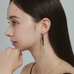 ciite' シーテ ピアス（両耳用） 【 金属アレルギー対応 】 ニュアンスロングピアス サージカルステンレス (両耳用) シルバー FREE