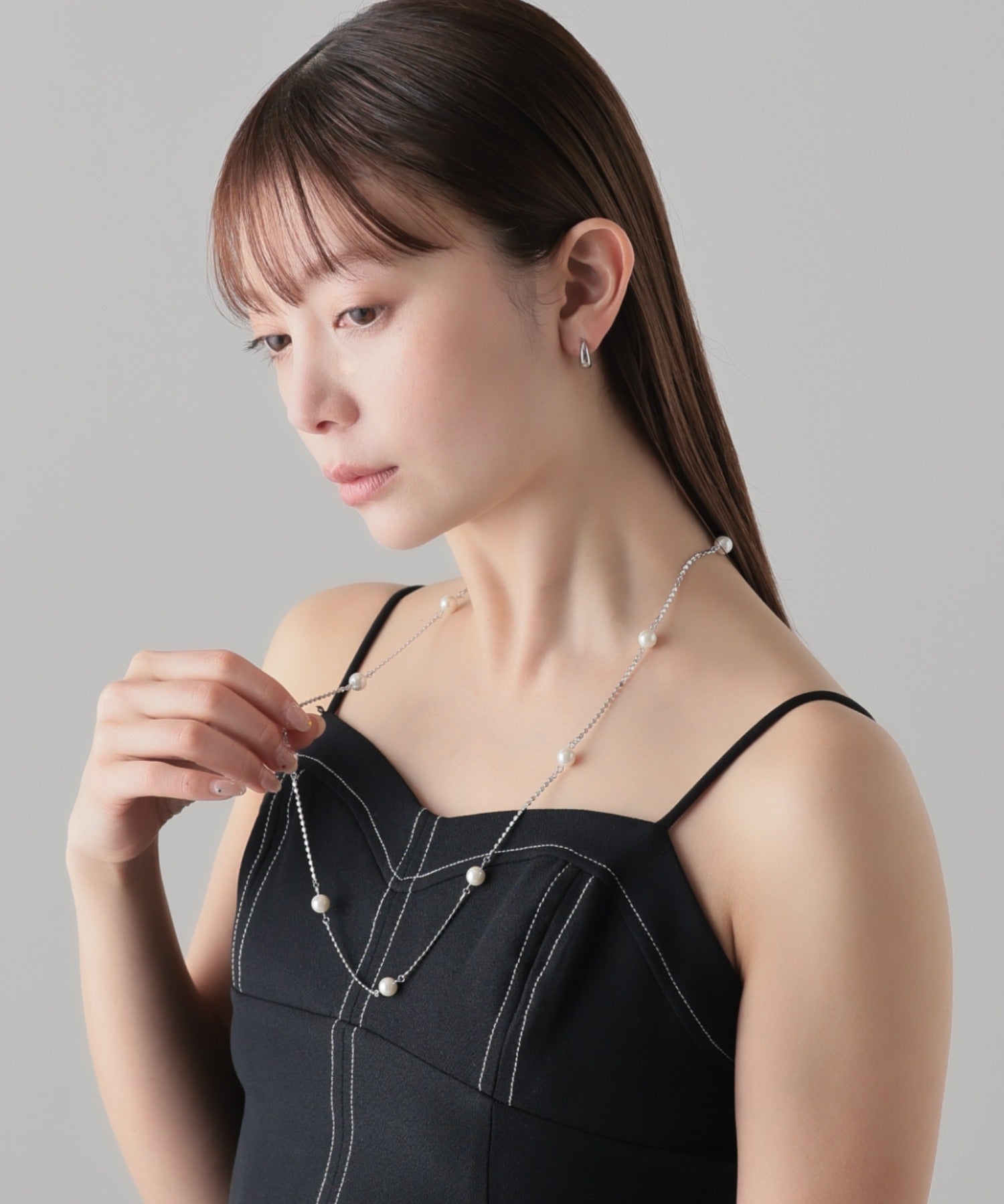 ciite' シーテ ネックレス デザインパール ロングネックレス シルバー FREE