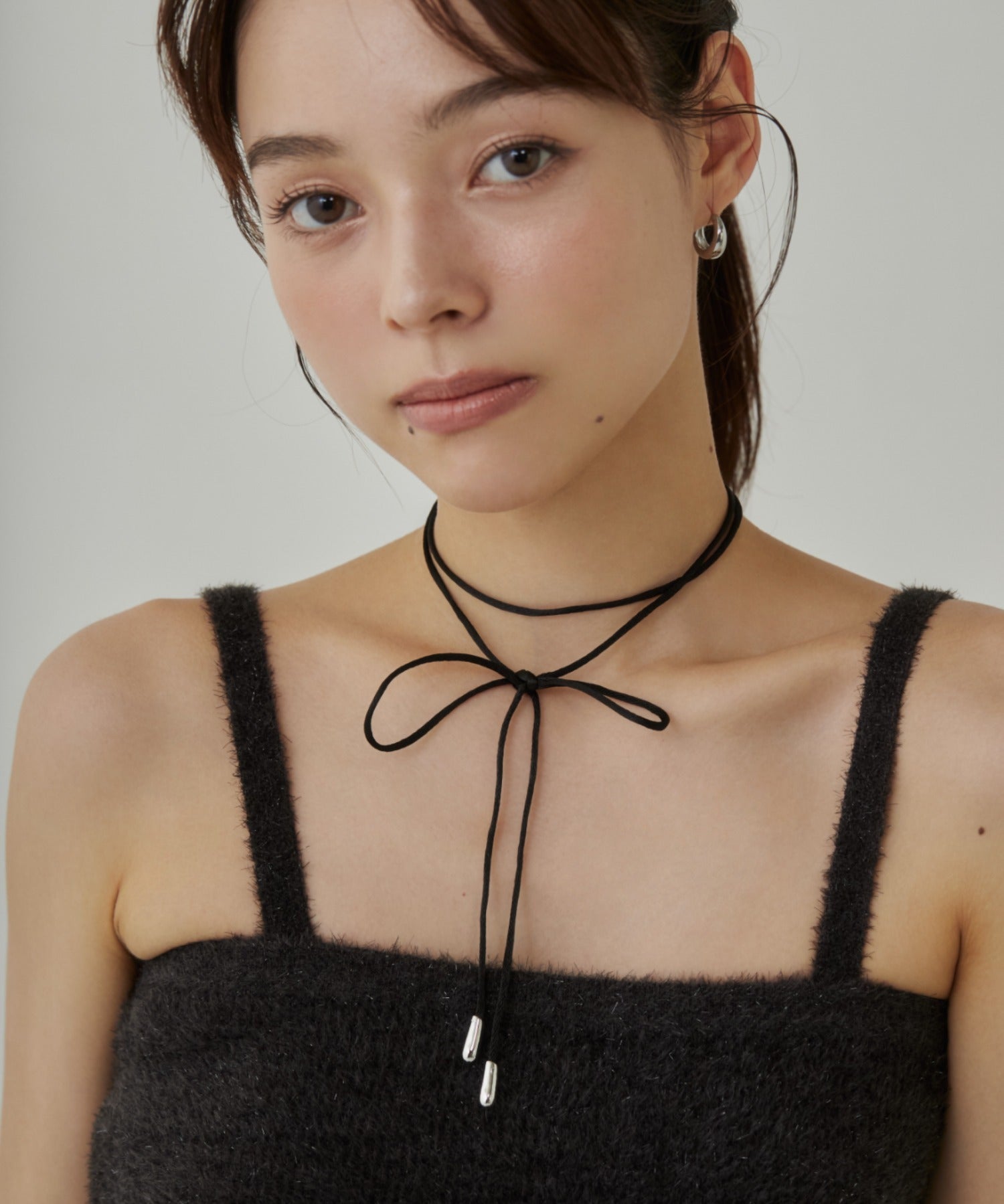 ciite' シーテ チョーカー シンプルコードチョーカー シルバー FREE