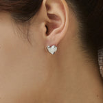 ciite' シーテ ピアス（両耳用） 【 金属アレルギー対応 】デザインハートピアス サージカルステンレス（両耳用） シルバー FREE