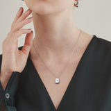 ciite' シーテ ネックレス 【 金属アレルギー対応 】 プレートビジューネックレス サージカルステンレス シルバー FREE