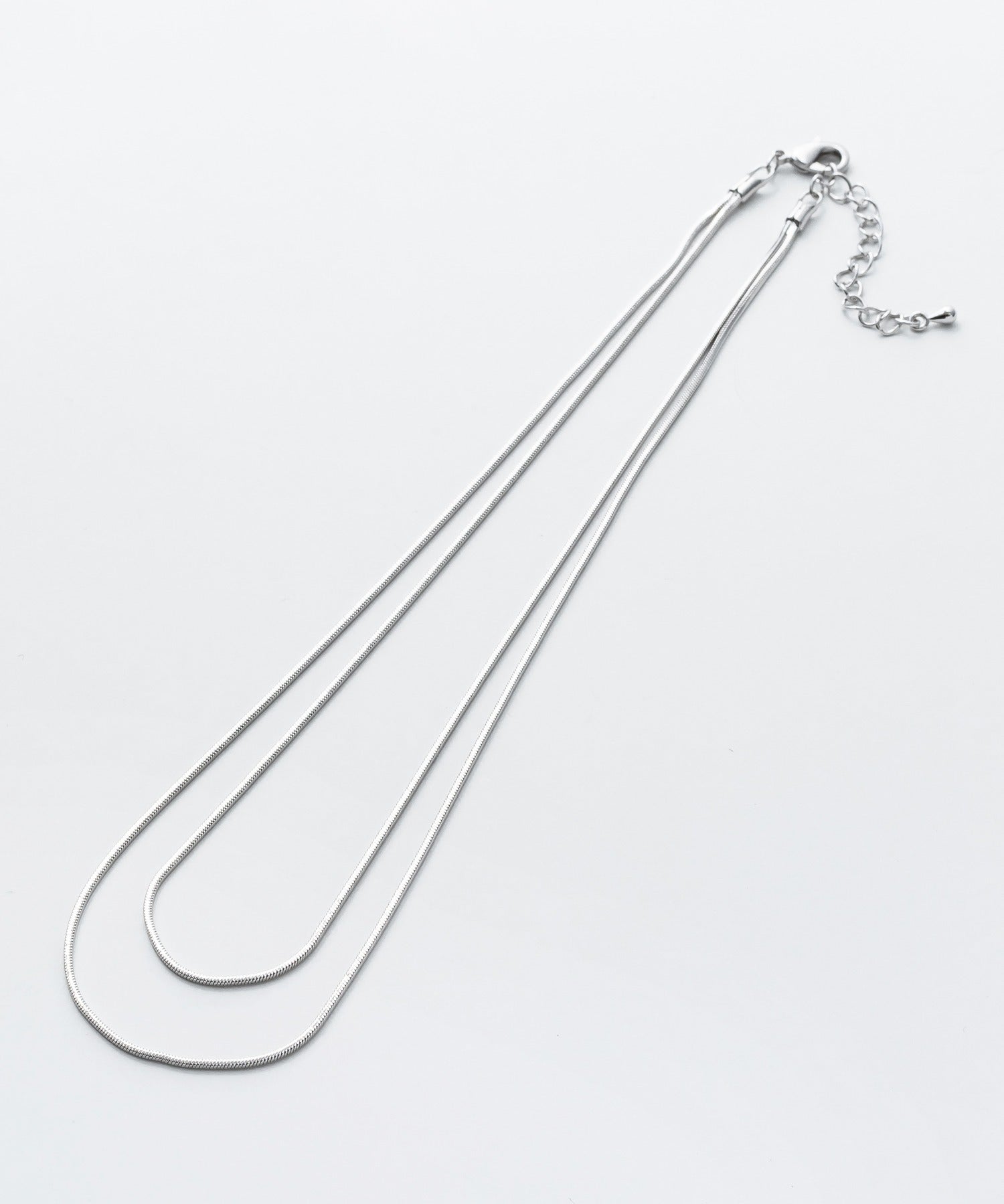 ciite' シーテ ネックレス simple double snake necklace / シンプル2連スネークネックレス（ステンレスver.） シルバー FREE