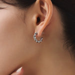 ciite' シーテ ピアス（両耳用） 【 金属アレルギー対応 】 ねじりフープピアス サージカルステンレス (両耳用) シルバー FREE