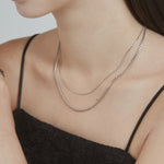 ciite' シーテ ネックレス 【 金属アレルギー対応 】 チェーンネックレス 2セット サージカルステンレス （38～43cm, 40～45cm） シルバー FREE