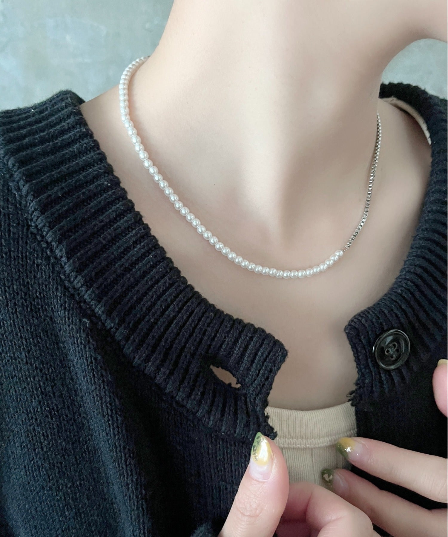 ciite' シーテ ネックレス pearl chain necklace / パール チェーン ネックレス シルバー FREE