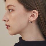 ciite' シーテ ピアス（両耳用） 【 金属アレルギー対応 】 シンプルフープピアス サージカルステンレス (両耳用) シルバー FREE