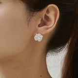 ciite' シーテ ピアス（両耳用） 【 金属アレルギー対応 】 フラワーモチーフピアス サージカルステンレス（両耳用） シルバー FREE