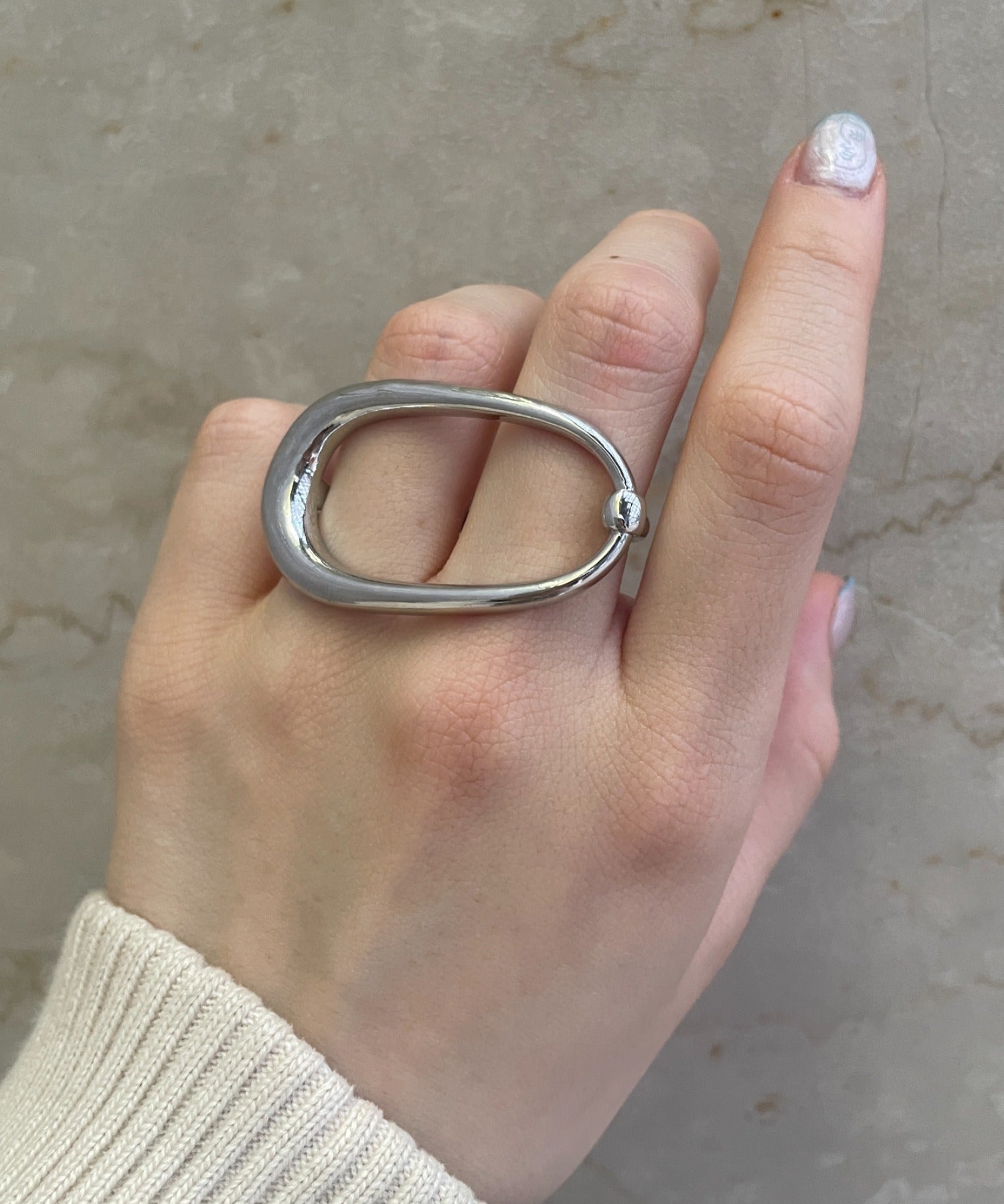 ciite' シーテ リング ダブルフィンガーリング シルバー FREE