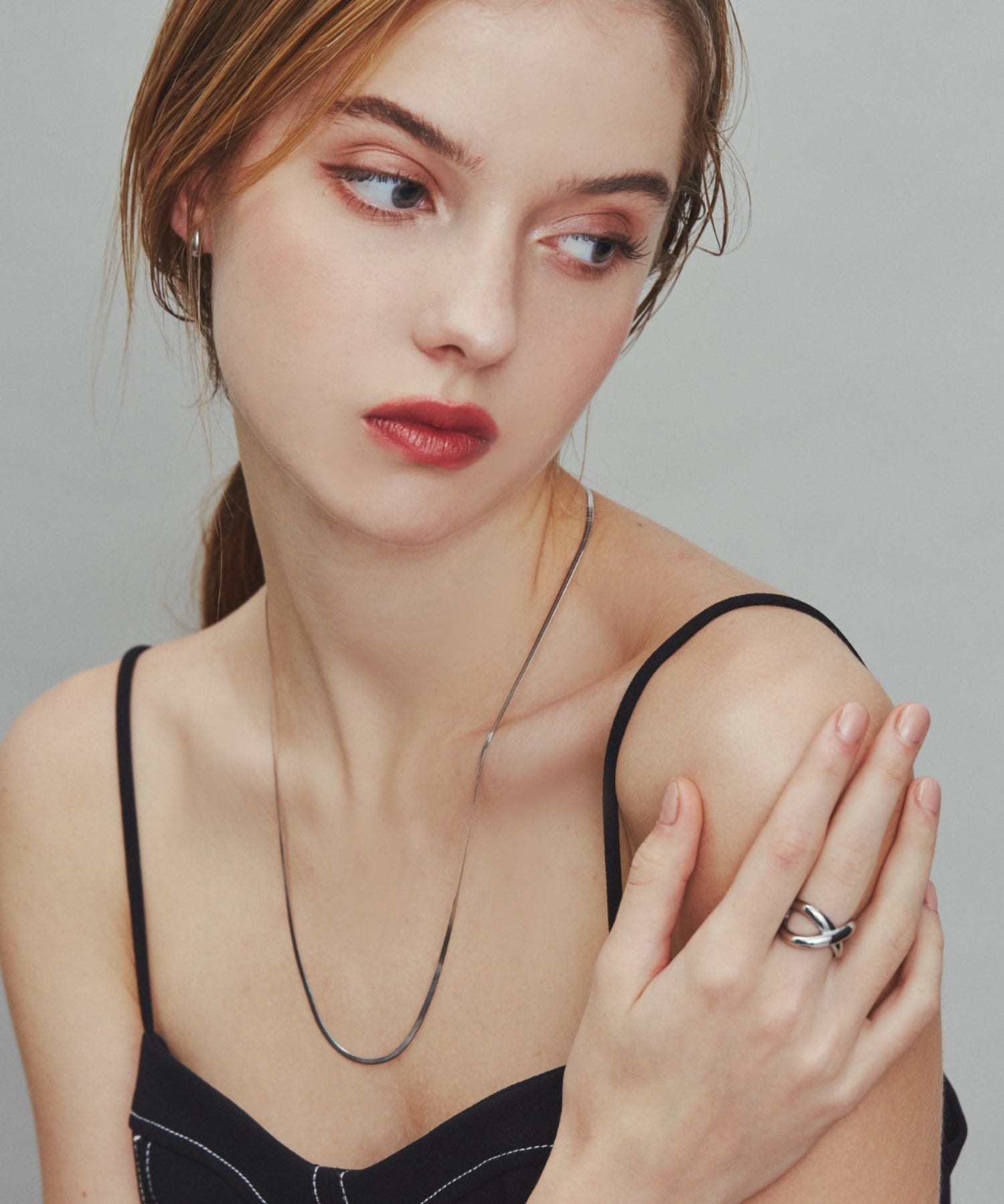 ciite' シーテ ネックレス 【 金属アレルギー対応 】 2mm スネークネックレス サージカルステンレス 56～61cm シルバー FREE