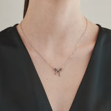 ciite' シーテ ネックレス 【 金属アレルギー対応 】 シンプルリボン ネックレス サージカルステンレス シルバー FREE