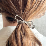 ciite' シーテ バレッタ/ヘアクリップ リボン ヘアクリップ シルバー FREE