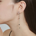 ciite' シーテ ピアス（両耳用） 【 金属アレルギー対応 】 モチーフロングピアス サージカルステンレス (両耳用) シルバー FREE