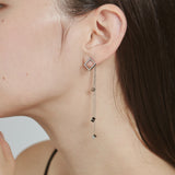 ciite' シーテ ピアス（両耳用） 【 金属アレルギー対応 】 モチーフロングピアス サージカルステンレス (両耳用) シルバー FREE