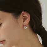 ciite' シーテ ピアス（両耳用） 【 金属アレルギー対応 】 リボンパールピアス サージカルステンレス (両耳用) シルバー FREE