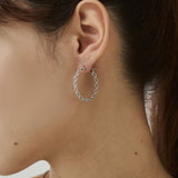 ciite' シーテ ピアス（両耳用） 【 金属アレルギー対応 】チェーンモチーフ フープピアス サージカルステンレス（両耳用） シルバー FREE