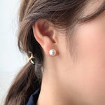 ciite' シーテ ピアス（両耳用） 【8mm】 選べるパールピアス （コットンパール / アクリルパール） (両耳用) シルバー FREE