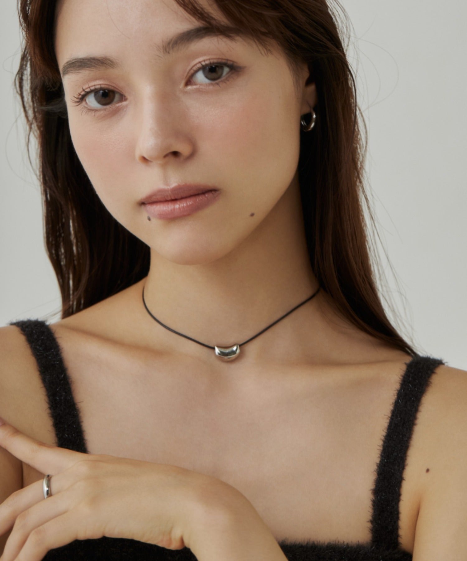 ciite' シーテ ネックレス メタルトップ コードチョーカー / ネックレス シルバー FREE