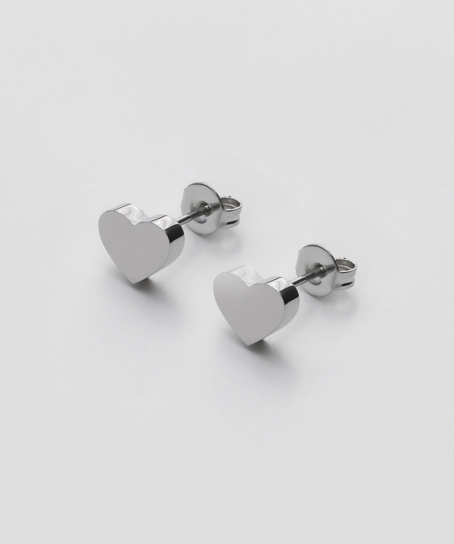 ciite' シーテ ピアス（両耳用） 【 金属アレルギー対応 】 シンプルハートピアス サージカルステンレス (両耳用) シルバー FREE