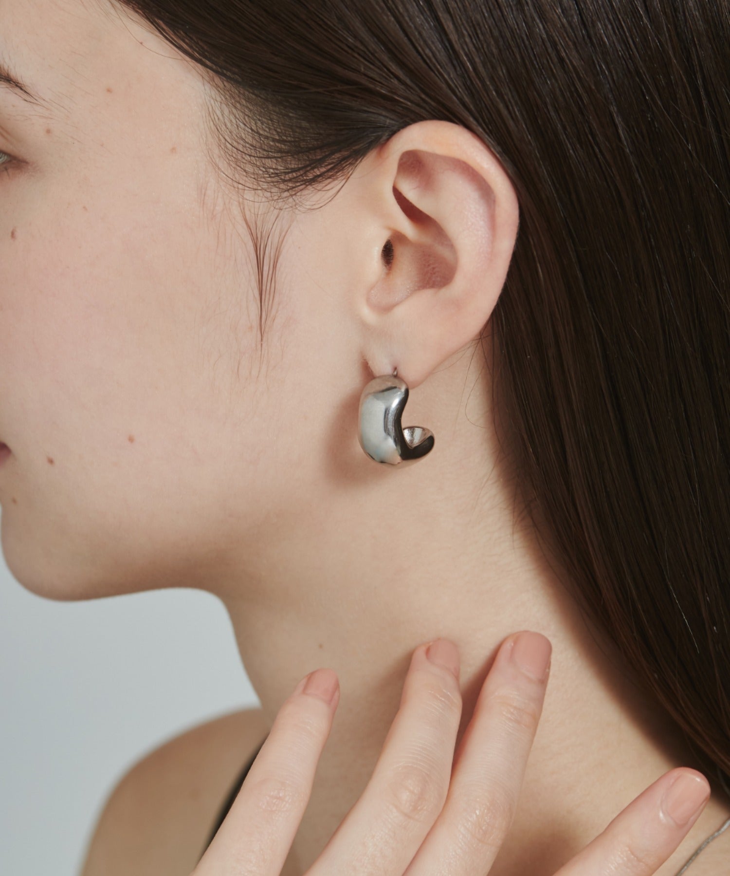 ciite' シーテ ピアス（両耳用） 【 金属アレルギー対応 】 ぷっくりピアス サージカルステンレス (両耳用) シルバー FREE