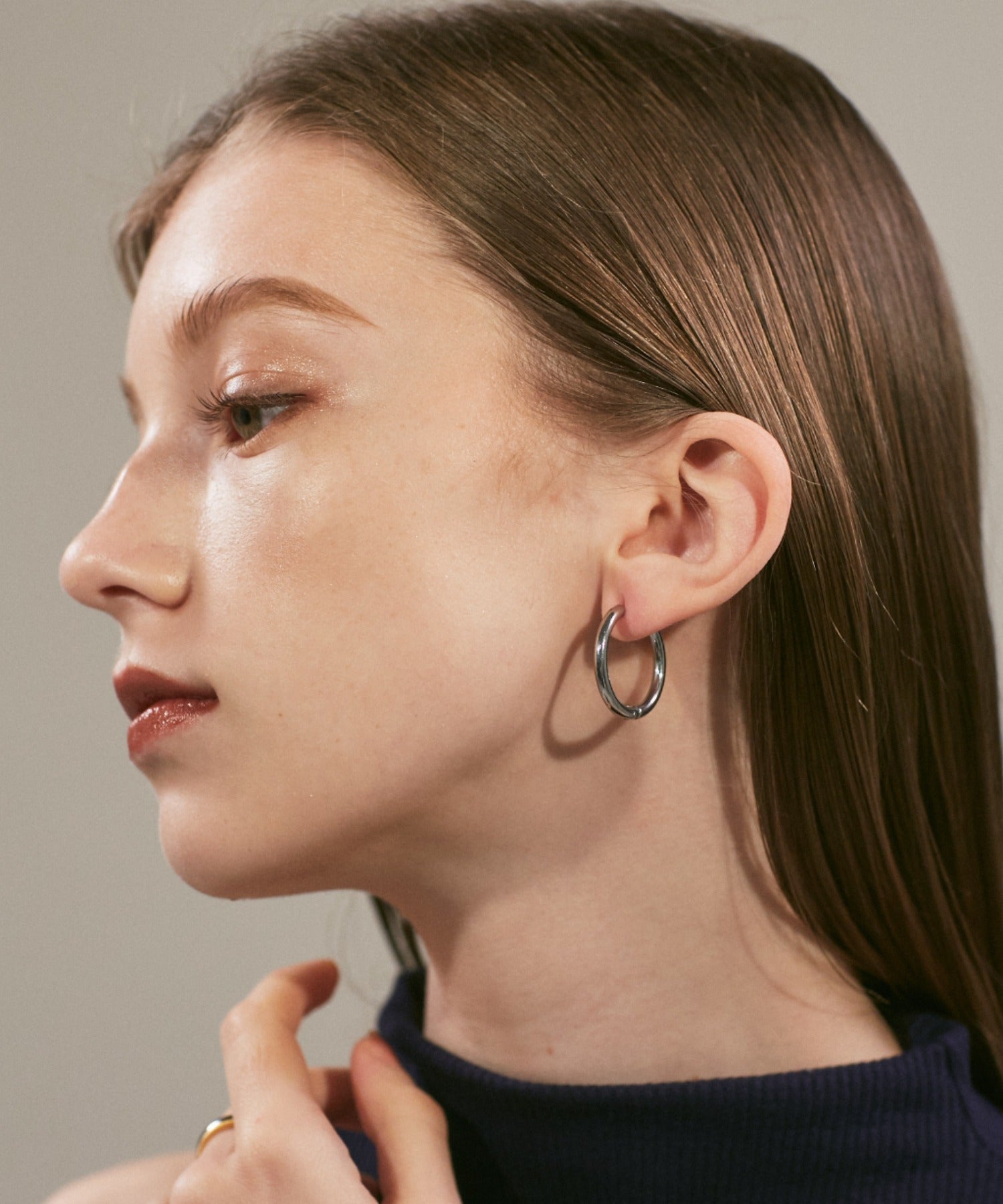 ciite' シーテ ピアス（両耳用） 【 金属アレルギー対応 】 シンプルフープピアス サージカルステンレス (両耳用) シルバー FREE