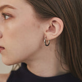 ciite' シーテ ピアス（両耳用） 【 金属アレルギー対応 】 シンプルフープピアス サージカルステンレス (両耳用) シルバー FREE