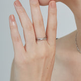 ciite' シーテ リング 【 金属アレルギー対応 】 ビジュークロスリング サージカルステンレス シルバー