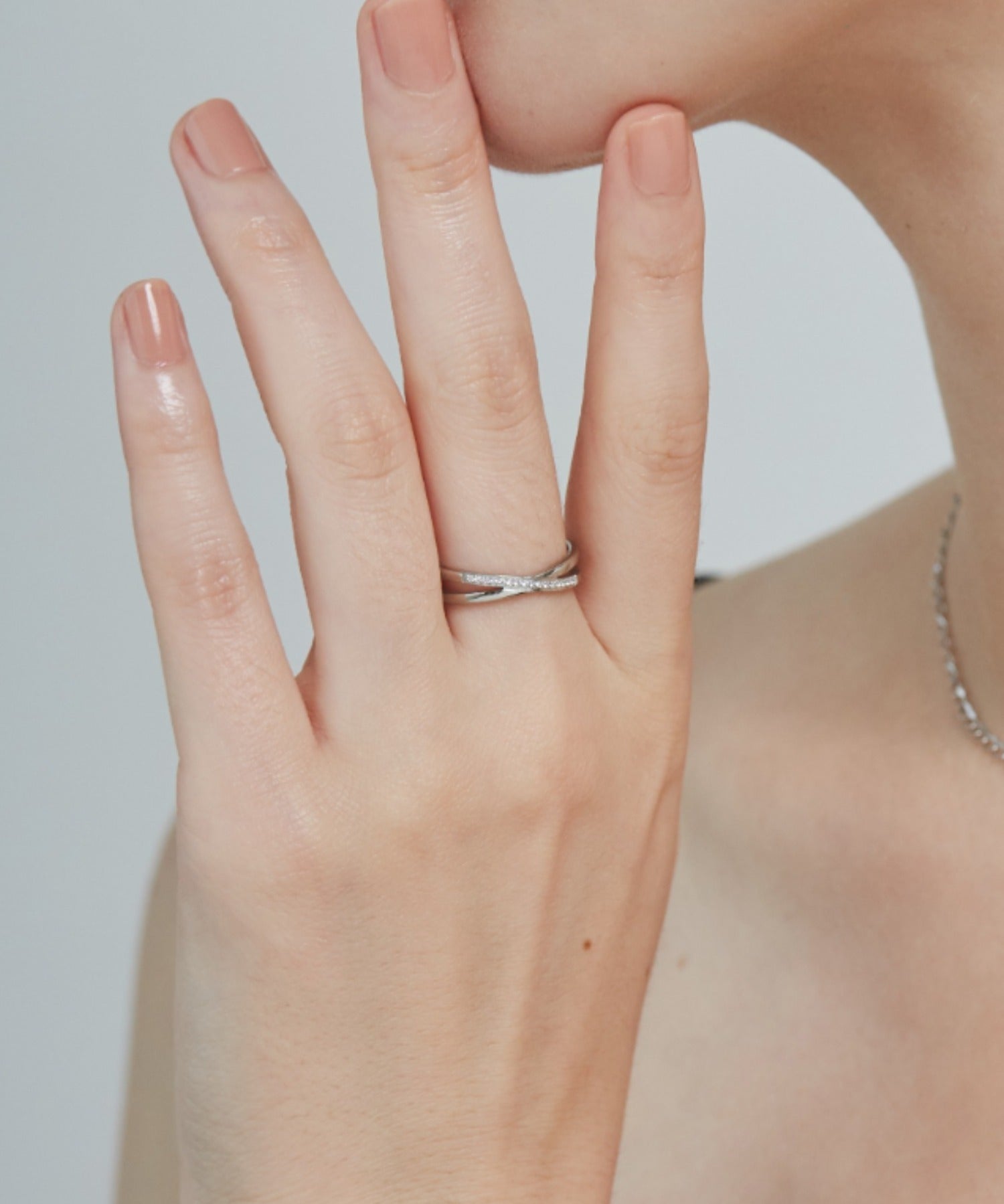 ciite' シーテ リング 【 金属アレルギー対応 】 ビジュークロスリング サージカルステンレス シルバー