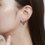 ciite' シーテ ピアス（両耳用） 【 金属アレルギー対応 】 シンプルフープイヤリング 3ペアセット サージカルステンレス (両耳用) シルバー FREE