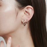 ciite' シーテ ピアス（両耳用） 【 金属アレルギー対応 】 シンプルフープイヤリング 3ペアセット サージカルステンレス (両耳用) シルバー FREE