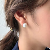 ciite' シーテ ピアス（両耳用） 【12mm】 選べるパールピアス （コットンパール / アクリルパール） (両耳用) シルバー FREE